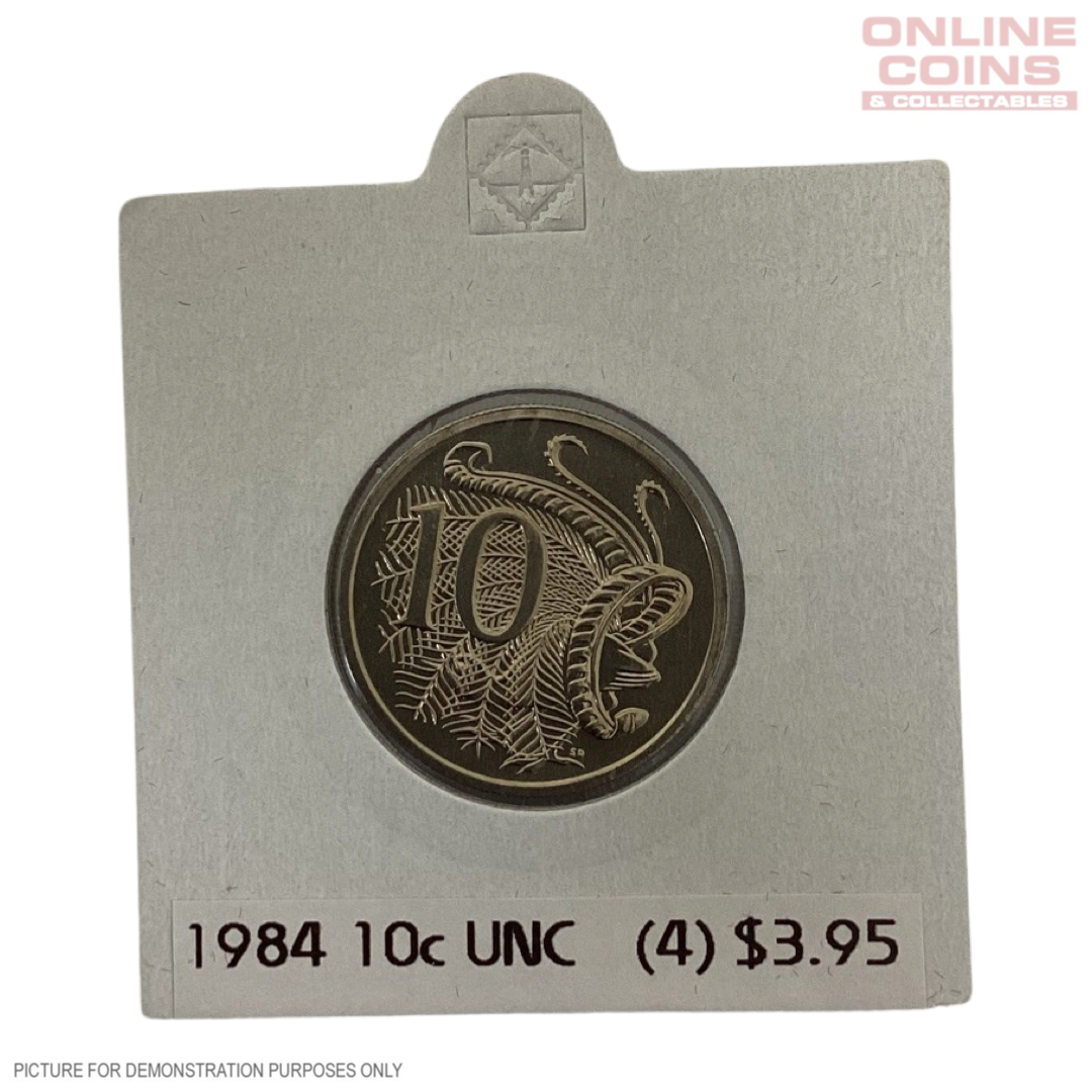 1984 Uncirculated 10¢ coin - Loose in 2x2